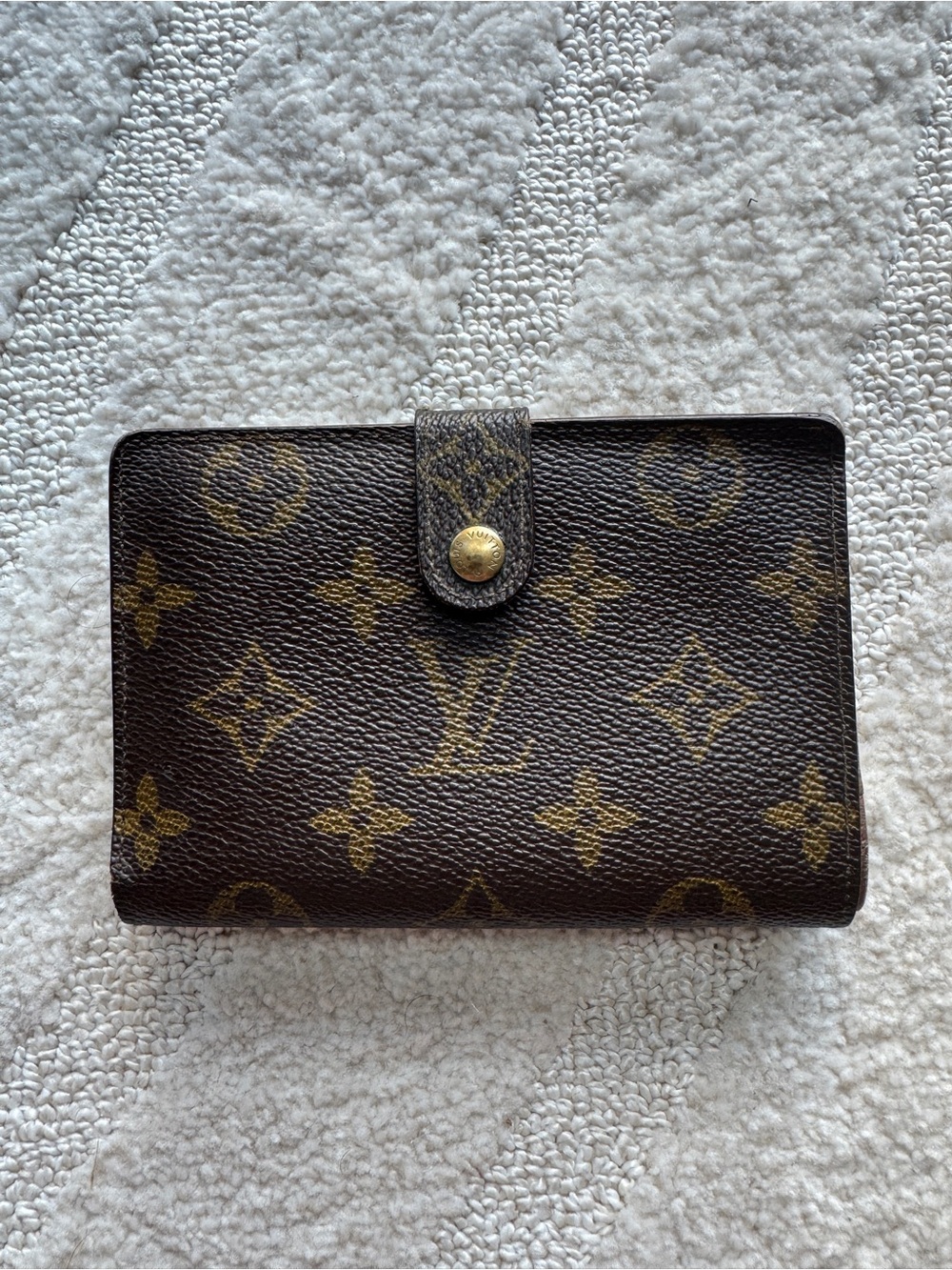 Vintage Louis Vuitton Monogram French Kisslock Wallet